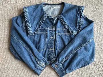 ZARA 자라 프릴 칼라 데님 자켓