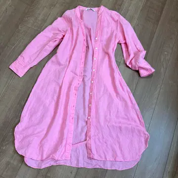 ZARA 핑크 롱 셔츠 XS