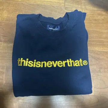 thisisneverthat 네이비 로고 맨투맨
