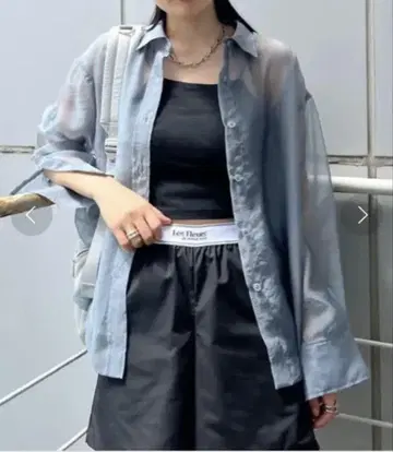 JEANASIS 샴브레이 시어 셔츠 LS 지나시스