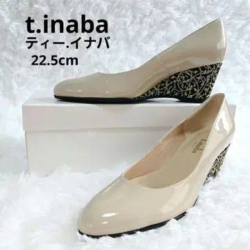 [ 새상품 ] t.inaba 티.이나바 에나멜 펌프스 베이지 22.5cm
