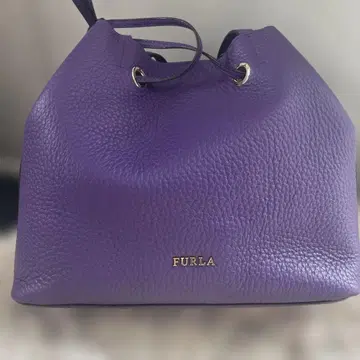 FURLA 보라색 가죽 복조리형 숄더백