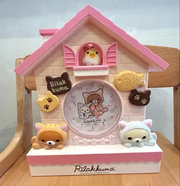 산엑스 리락쿠마 느긋한 고양이 프리미엄 클락 코리락쿠마 시계