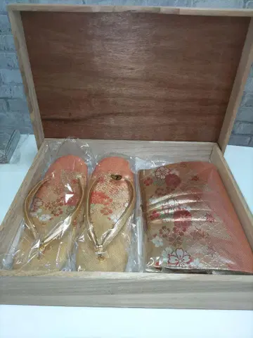 오렌지 골드 꽃무늬 통굽 조리 목함 포함