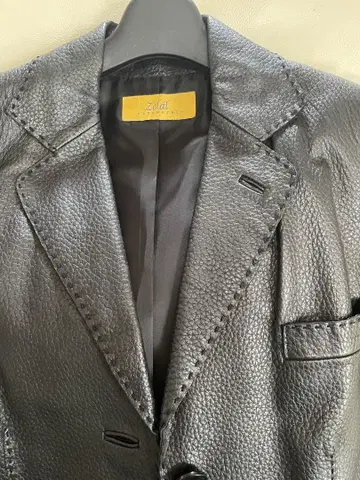 모토마치 제라르 주름 가죽 핸드 스티치 가죽 자켓