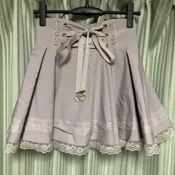 [ 새상품급 ] MARS 스핀들 이단 레이스 치마바지 핑크