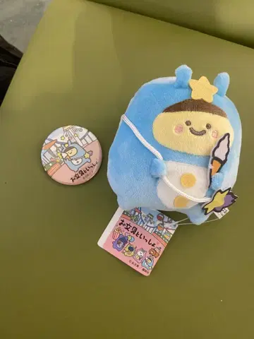 오분구토이잇쇼 놀이공원 봉제 인형 푸링상 캔뱃지 세트