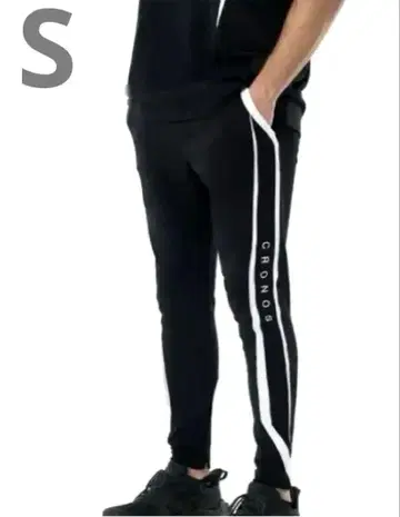 CRONOS 블랙 조거 팬츠 S