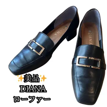 새상품급 DIANA 스퀘어 로퍼 WD43387 블랙/25cm