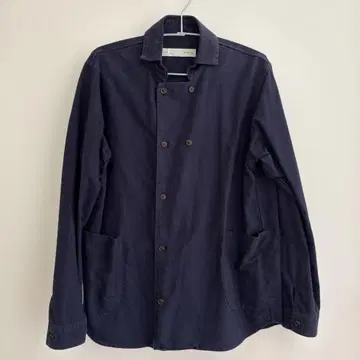 nisica 네이비 더블 버튼 셔츠 사이즈 2