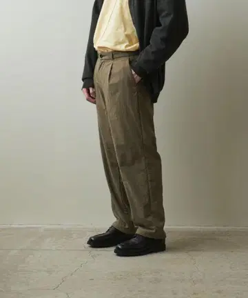 NYLN/OX LINED SUPER BAGGY TAPERED PANTS