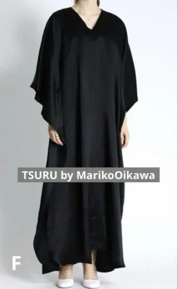 TSURU by MarikoOikawa 오버 사이즈 새틴 드레스