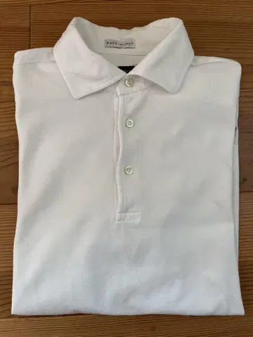 GUY ROVER 화이트 피케 셔츠 L 사이즈