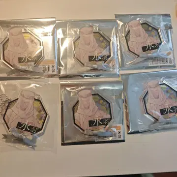 Lkyt. 리본 타이 아크릴 플레이트 키체인 스텔라 와스 영우 6점