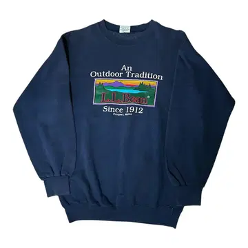 고품질 90s USA제 L.L.Bean 카타딘 로고 맨투맨 M