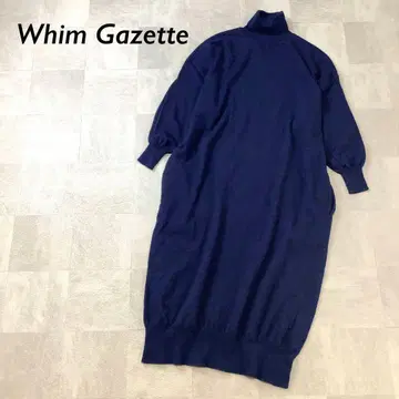 새상품급 whim gazette 터틀넥 울 니트 롱 원피스