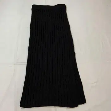 A/W MOUSSY 마우지 니트 롱 스커트 슬릿 블랙 F