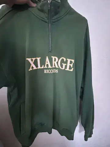 XLARGE 그린 집업 후드티