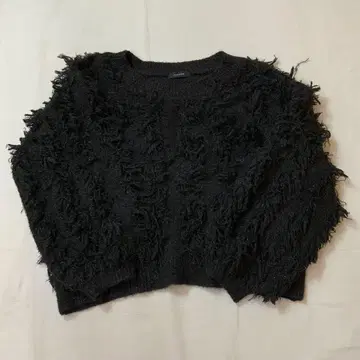 A/W JEANASIS 지나시스 라메 자카드 숏 니트 프릴 F