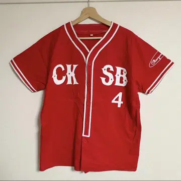 C&K 베이스볼 셔츠 빨간색 XL