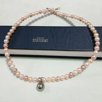TSUTSUMI 츠츠미 진주 목걸이 탑, 박스 포함