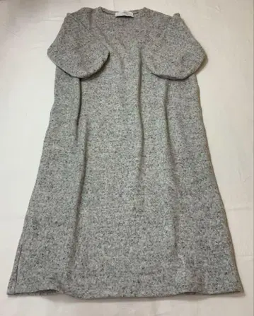 A/W utilite 칠부 소매 울 롱 원피스