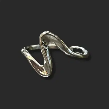 silver925 스타일리시 불규칙 커브 실버925 반지