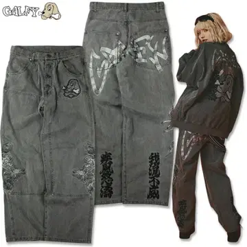 갈피 데님 xl galfy 하라주쿠 스타일