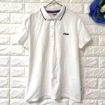 FILA 휠라 피케 셔츠 여성용 자수 로고 트리코 롤 골프 스테디셀러