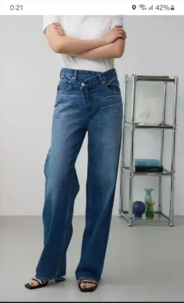 AZUL BY MOUSSY 마우지 오버랩 데님 S 사이즈
