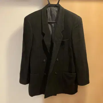 블랙 더블 브레스트 테일러드 자켓