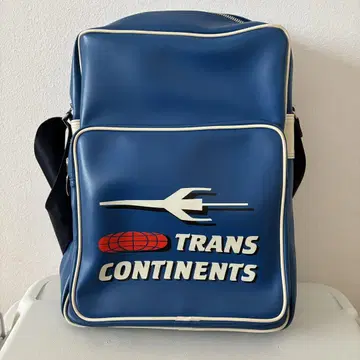 90's TRANS CONTINENTS 변압기 네이비 숄더백