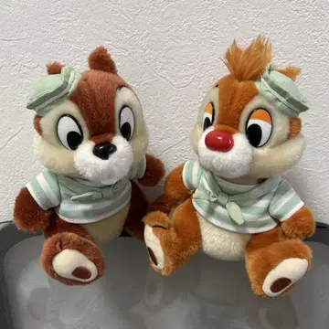 레어 디즈니씨 초기 칩과 데일 선원 봉제 인형 2체 세트