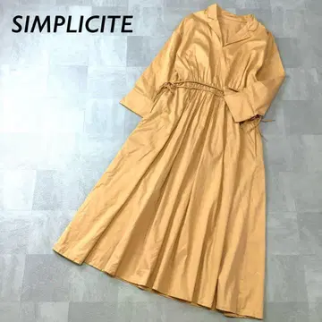 새상품급 SIMPLICITE 더블 드로우 스트링 셔츠 원피스 오크