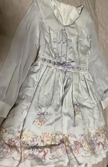 lizlisa 랩핑 베어 패턴 원피스 라벤더 사이즈 2