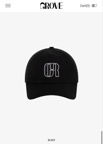 [ 새상품급 ] grove store GR BALL CAP 블랙