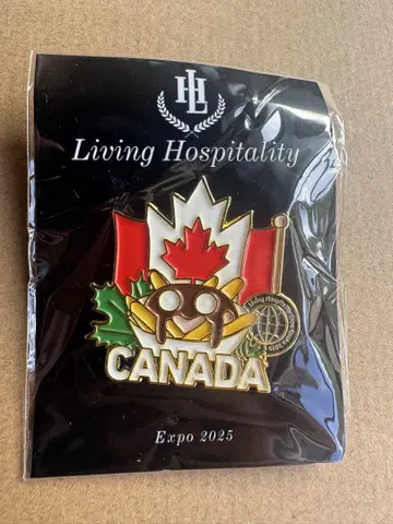 EXPO 2025 Living Hospitality 캐나다관 핀 배지