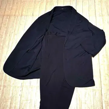파자마 수트 셋업 네이비 캐주얼 워셔블 LL