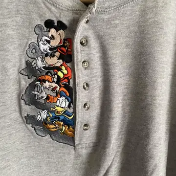 MICKEY,INC. 미키 자수 T셔츠 L/XL 그레이