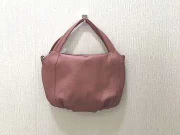 핑크 천연 가죽 숄더 스트랩 포함