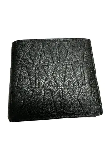 AX 블랙 이단 접이식 지갑