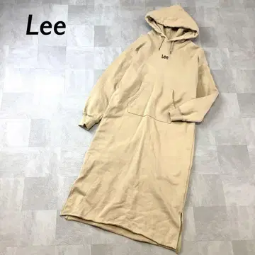 Lee 풀오버 후드티 롱 원피스 베이지