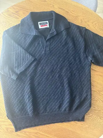 MAISON SPECIAL 블랙 피케 셔츠 사이즈 1