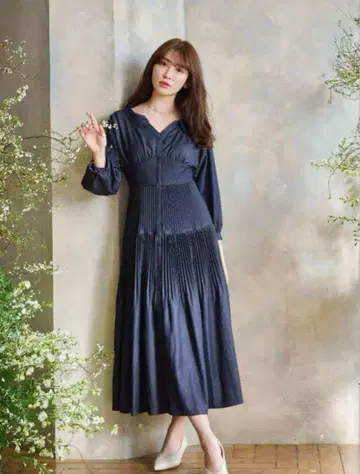 herlipto Pleated Open Shirt Dress
