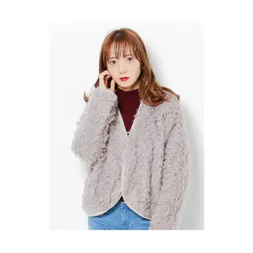 EMODA CURLFUR 볼레로 퍼 코트