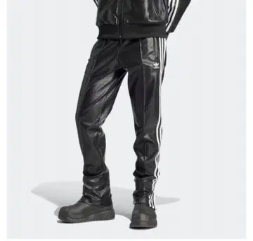 adidas 프리미엄 인조 가죽 SST 럭스 트랙 팬츠