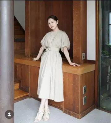 로브 블랑 새상품 laubeblanc 벌룬 슬리브 드레스 원피스