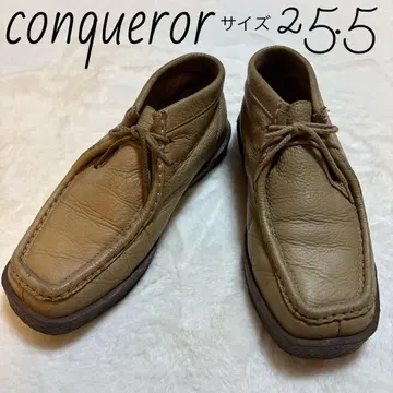 네이비 conqueror 천연 가죽 캐주얼 슈즈 사이즈 25.5