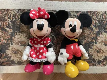 전보 NTT 미키마우스 미니 마우스 봉제 인형 세트