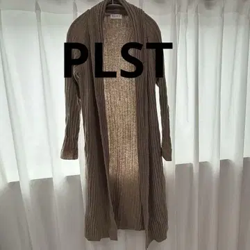 PLST 베이지 롱 가디건